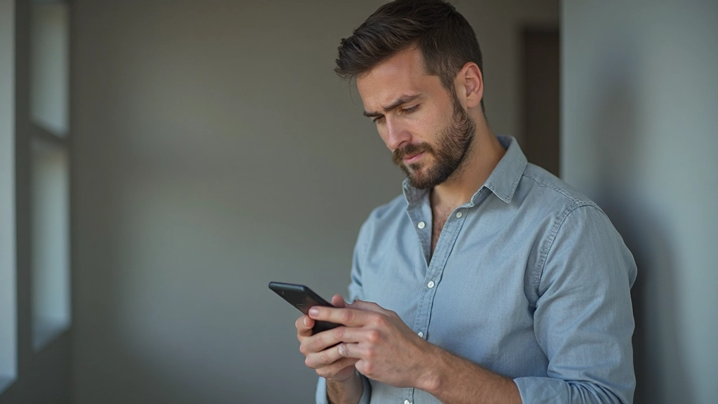Jonge man telefoneert met vragende uitdrukking en notities op tafel